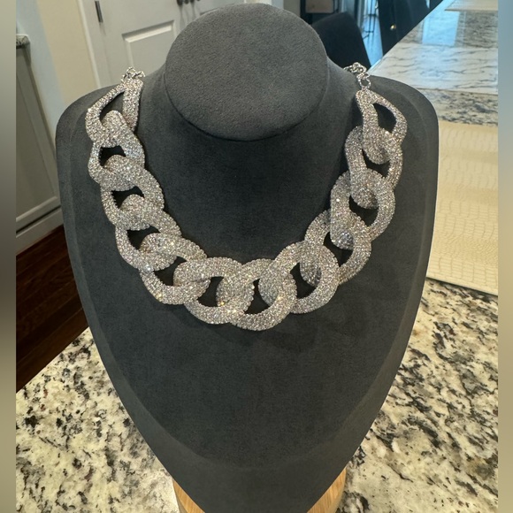 NWT NATASHA Crystals Chain Necklace - Picture 8 of 8